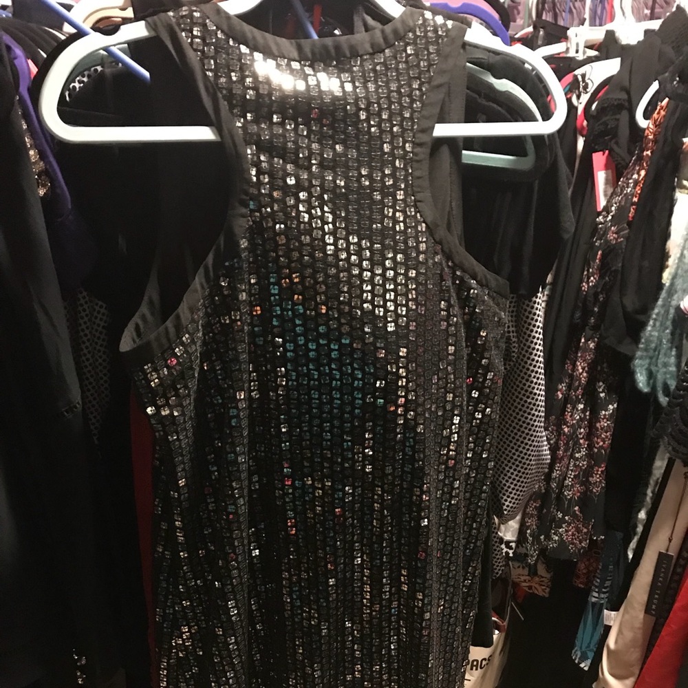 Black sequence dress Calvin Klein size S